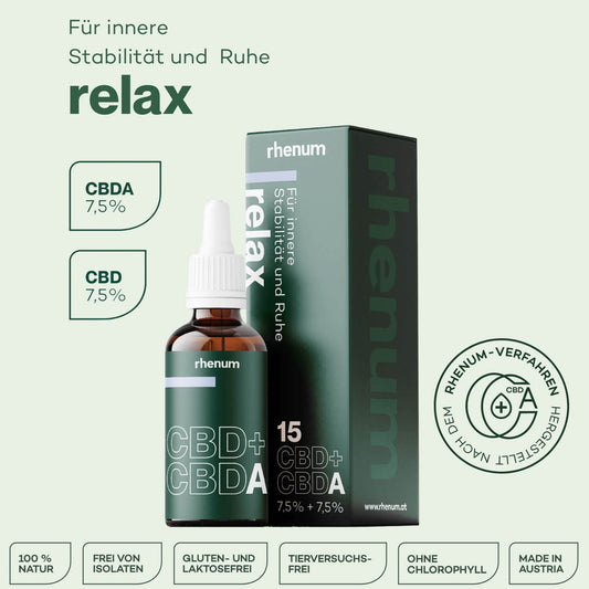 RELAX - CBDA + CBD 1:1 Tropfen