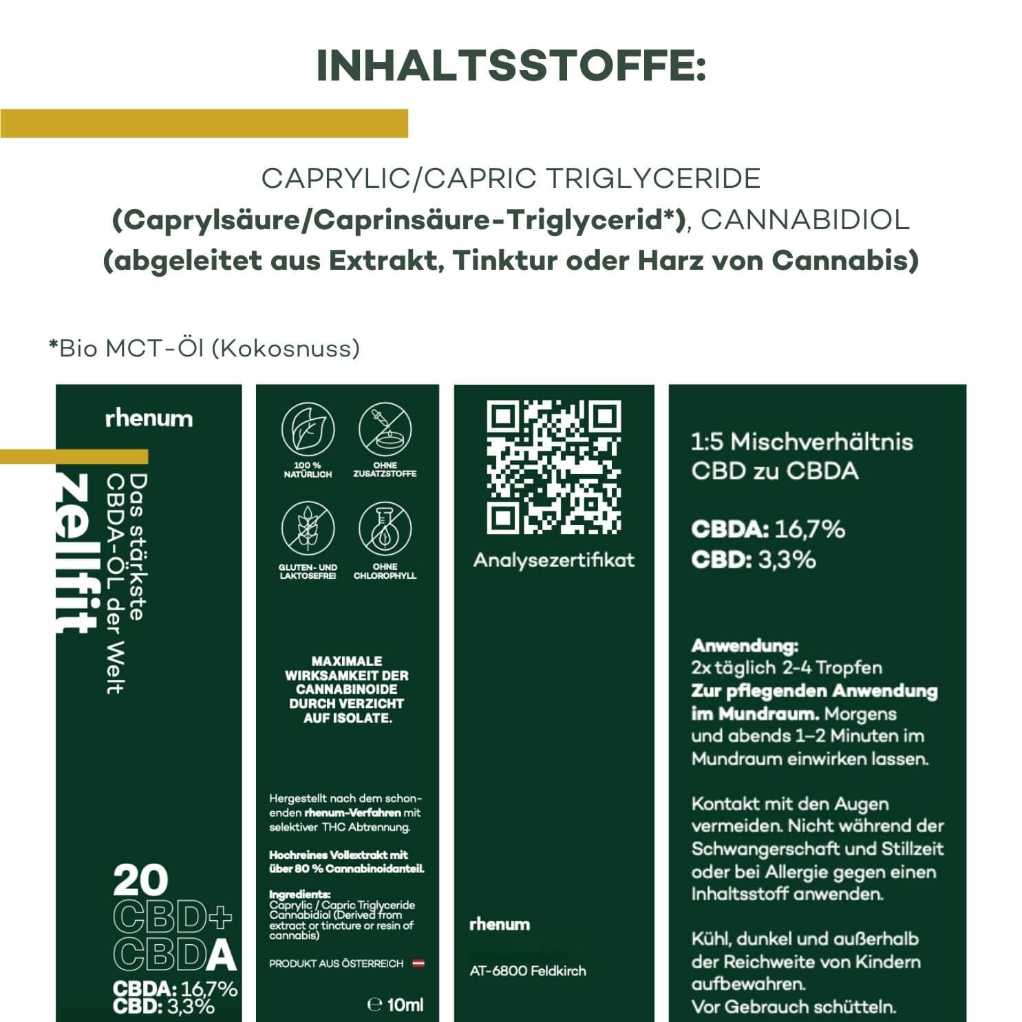 zellfit_rhenum_20%cannabidol_tinktur_extrakt_harz_cannabis_labelpackaging_inhaltsstoffe_caprylic_staerkstescbdaoelderwelt_16,7%reinescbda_kaufen_eruca.ch_apodrogerie